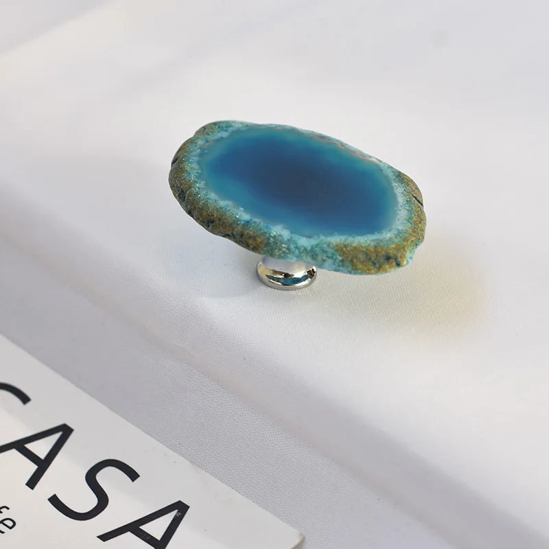 IHOMCASA Reiki Natural Agate Stone Furniture Cabinet Handles Kitchen Wardrobe Door Knobs Nordic Luxury Art Crystal Drawer Pull