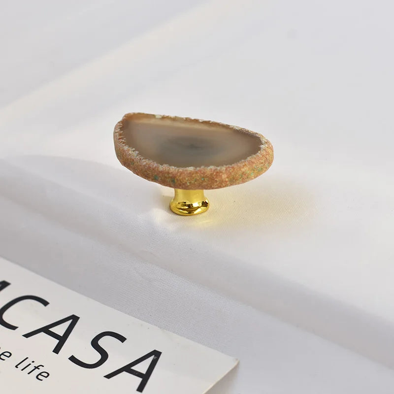 IHOMCASA Reiki Natural Agate Stone Furniture Cabinet Handles Kitchen Wardrobe Door Knobs Nordic Luxury Art Crystal Drawer Pull