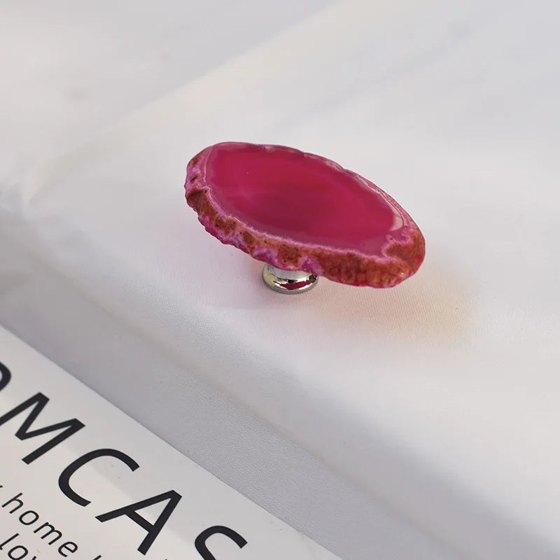 IHOMCASA Reiki Natural Agate Stone Furniture Cabinet Handles Kitchen Wardrobe Door Knobs Nordic Luxury Art Crystal Drawer Pull