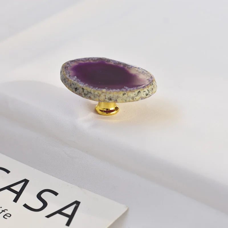 IHOMCASA Reiki Natural Agate Stone Furniture Cabinet Handles Kitchen Wardrobe Door Knobs Nordic Luxury Art Crystal Drawer Pull