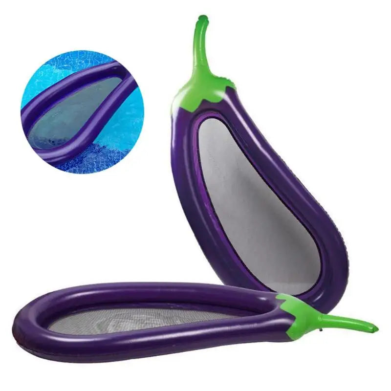 270cm Giant Swimming Pool Floating Inflatable Eggplant Mattress Swimming Circle Island Cool Water Party Toy Boia Piscina