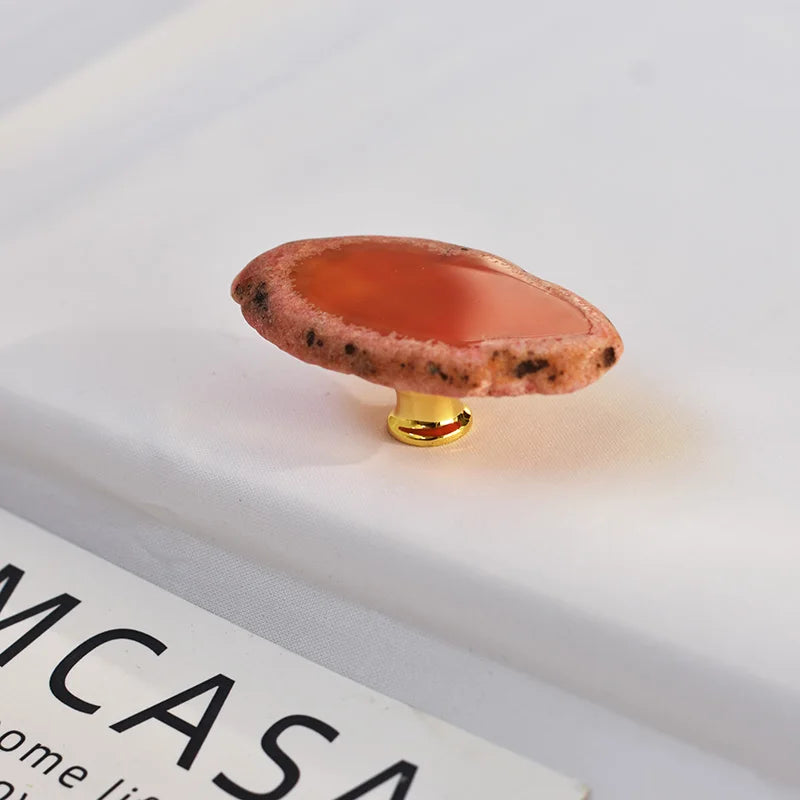 IHOMCASA Reiki Natural Agate Stone Furniture Cabinet Handles Kitchen Wardrobe Door Knobs Nordic Luxury Art Crystal Drawer Pull