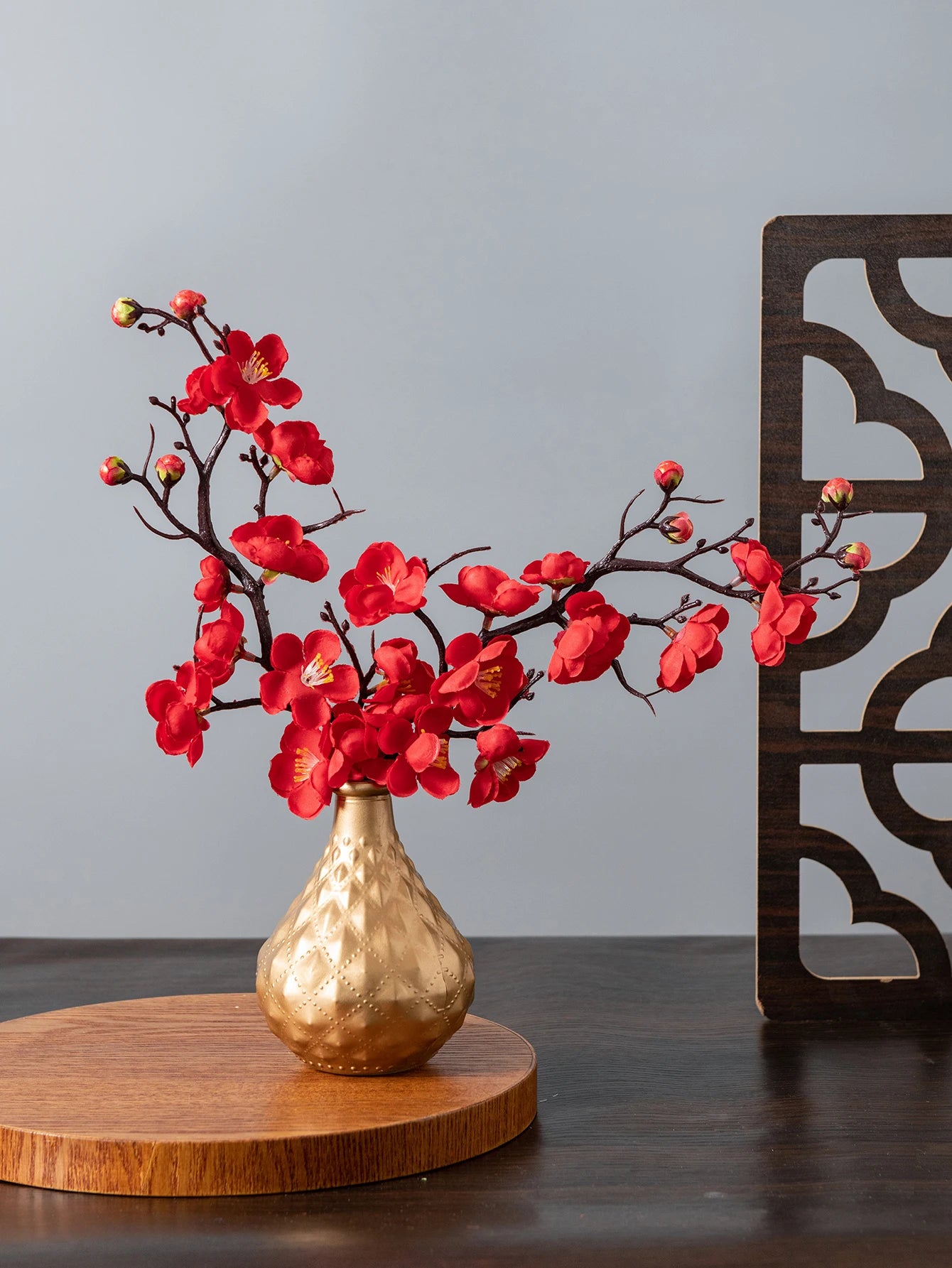 Artificial Flowers Spring Plum Blossom Peach Branch Silk Flowers Home Wedding Party Decoration Festival Wreaths Diy Office Table