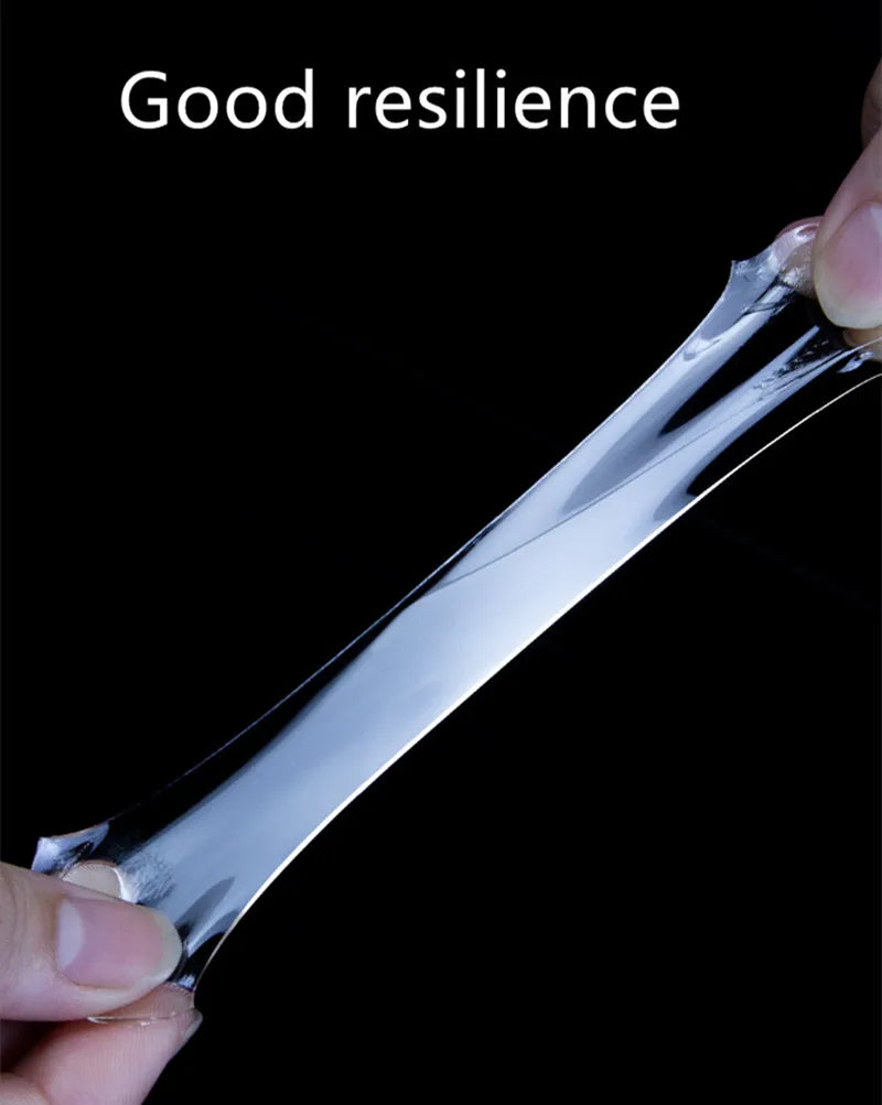 5/10M Nano Tape Double Sided Tape Transparent Reusable Waterproof Adhesive Tapes Cleanable Kitchen Bathroom 1mm Thickness