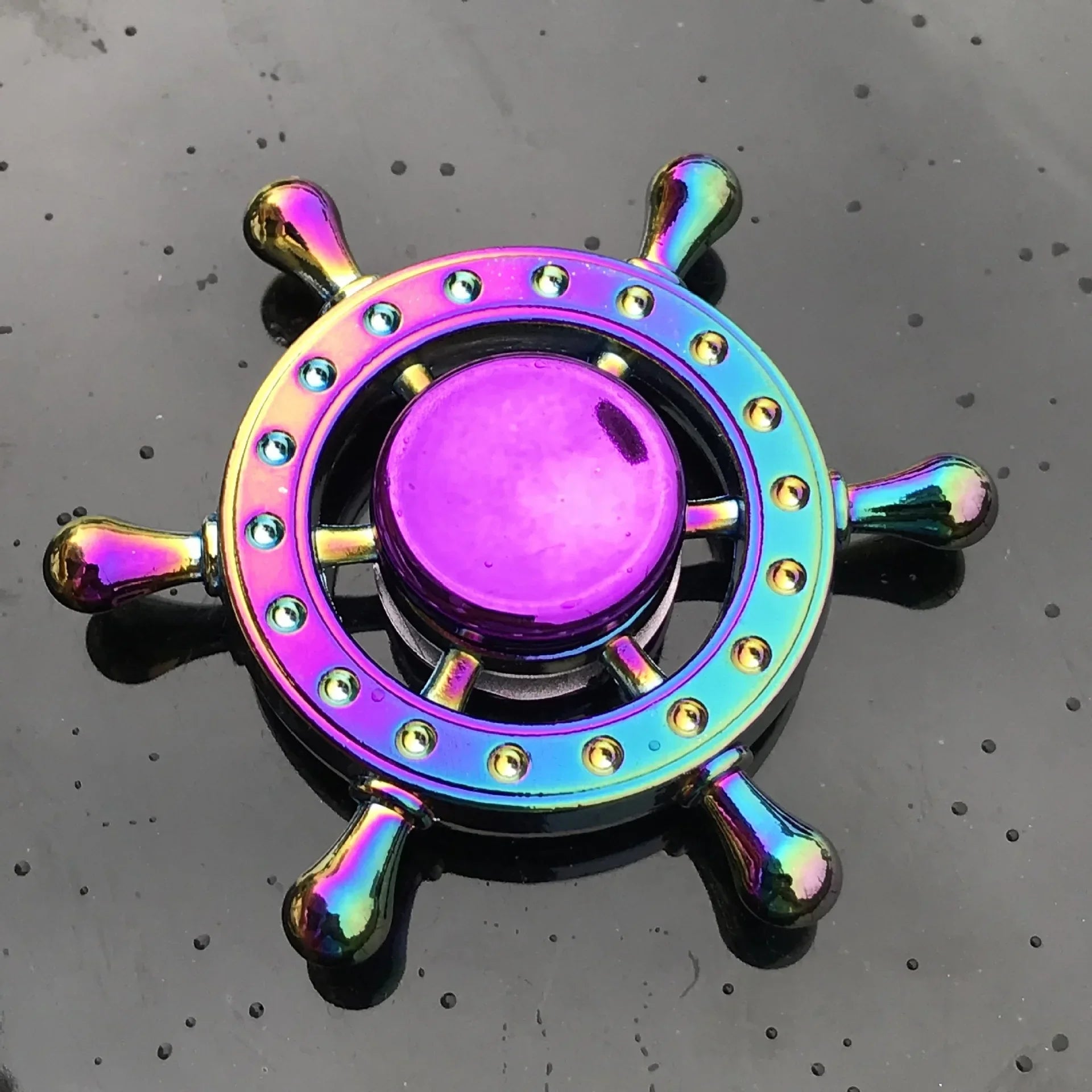 Creative EDC Fidget Spinner Metal Toy Rainbow Spiner R118 Hand Spinner Toys Adult Relieves Stress Children Raytheon Mushroom