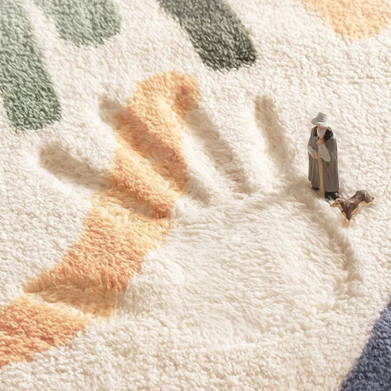 Minimalist Plaid Living Decoration Carpets Checkerboard Bedroom Bedside Rug Soft Plush Comfortable Home Large Area Carpet Tapete