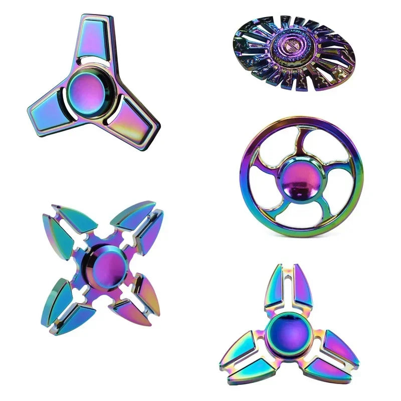 Creative EDC Fidget Spinner Metal Toy Rainbow Spiner R118 Hand Spinner Toys Adult Relieves Stress Children Raytheon Mushroom