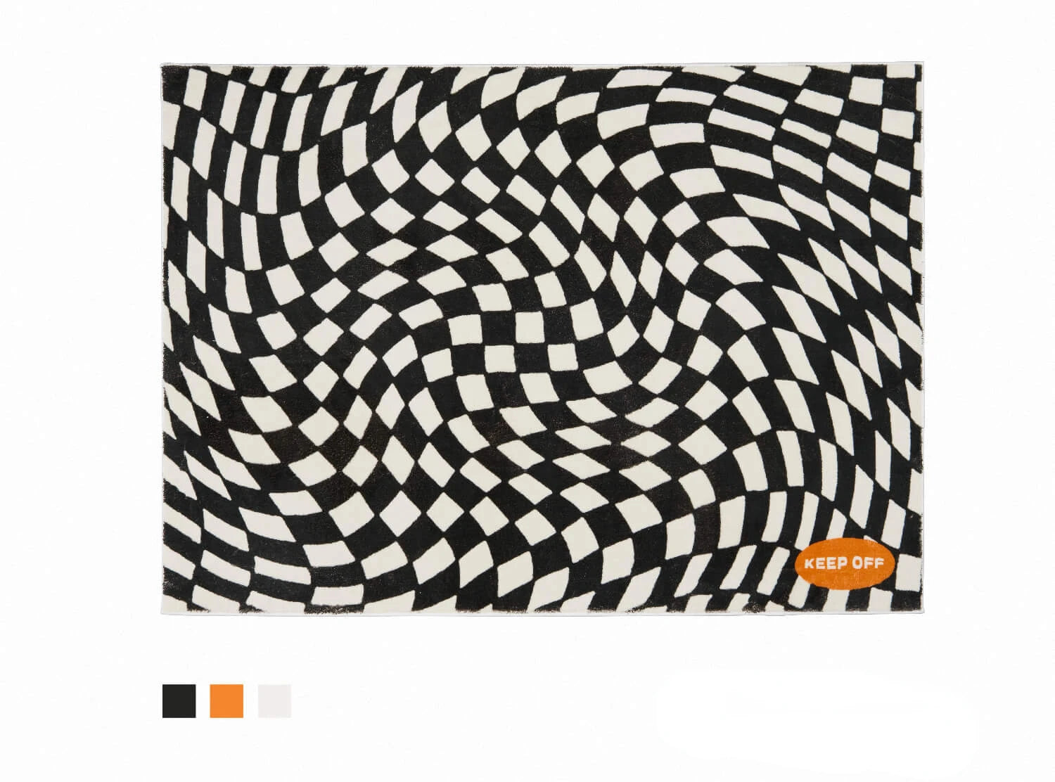 Carpets For Living Room Home Decor Light Luxury Abstract VertigoFashion Black White Plaid Art Chessboard Bedroom Polyester Rugs