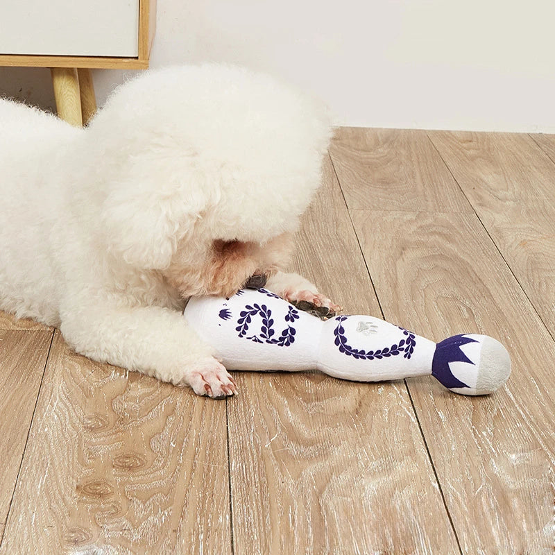 Funny Tequila Dog Toy Boujee Plush Dog Toy With Squeaker Interactive Games For Dogs Birthday Toy Pet Accessories