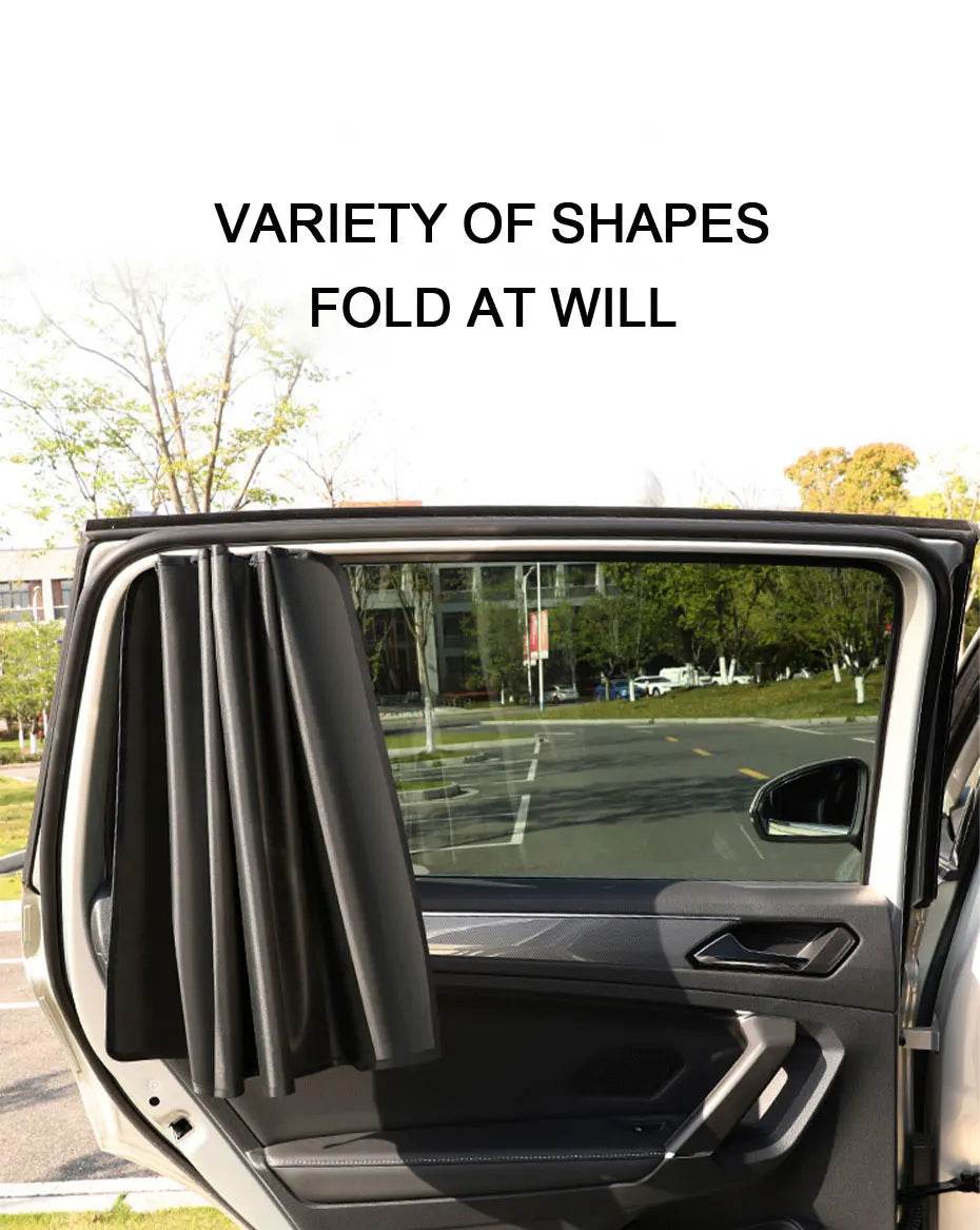 PECHAM Magnet Car Side Window Curtain Privacy Curtains for Car Sun Shade Summer Sunshades UV Reflection Front/Back Window