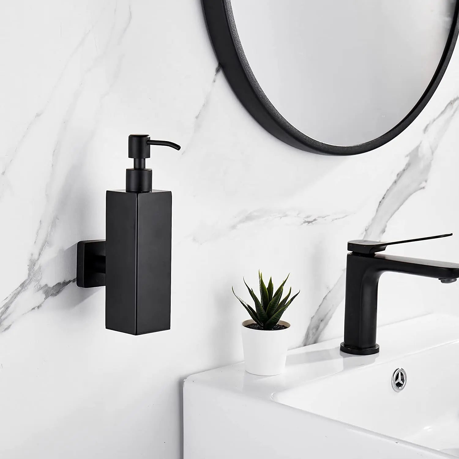 304 Stainless Steel Soap Dispenser Black Shower Shampoo Bottle Hotel Wall Hanging Press Hand Sanitizer Bottle