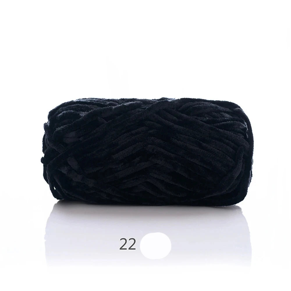 1Pc 80M Chenille Velvet Yarn Thick Knitted Crochet Velvet Super Soft Wool Soft Baby Blanket Suitable for DIY Hat Scarves
