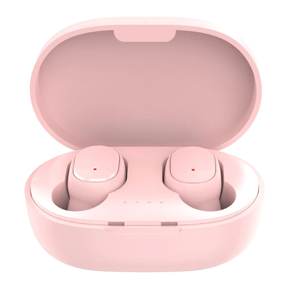 Fones de ouvido Bluetooth sem fio A6S - Fone de ouvido esportivo com controle por toque e som estéreo com display LED para Xiaomi Huawei