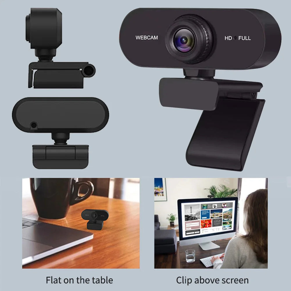 Usb hd 1080p/2k computador web câmera plug and play com microfone câmera de computador autofoco pc webcam para computador portátil desktop