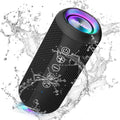 Ortizan Portable Wireless Speaker: IPX7 Waterproof, 24W Loud Sound, Deep Bass, LED Lights, Wireless Stereo Pairing