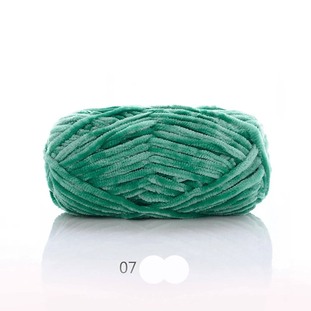 1Pc 80M Chenille Velvet Yarn Thick Knitted Crochet Velvet Super Soft Wool Soft Baby Blanket Suitable for DIY Hat Scarves