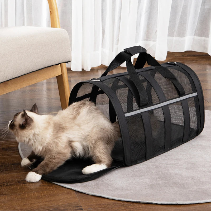 Dog Soft-sided Travel Carrier Portable Pet Dog Cat Airline Bags Travelling Carrying Bag Puppy Kitten Single Shoulder Bag