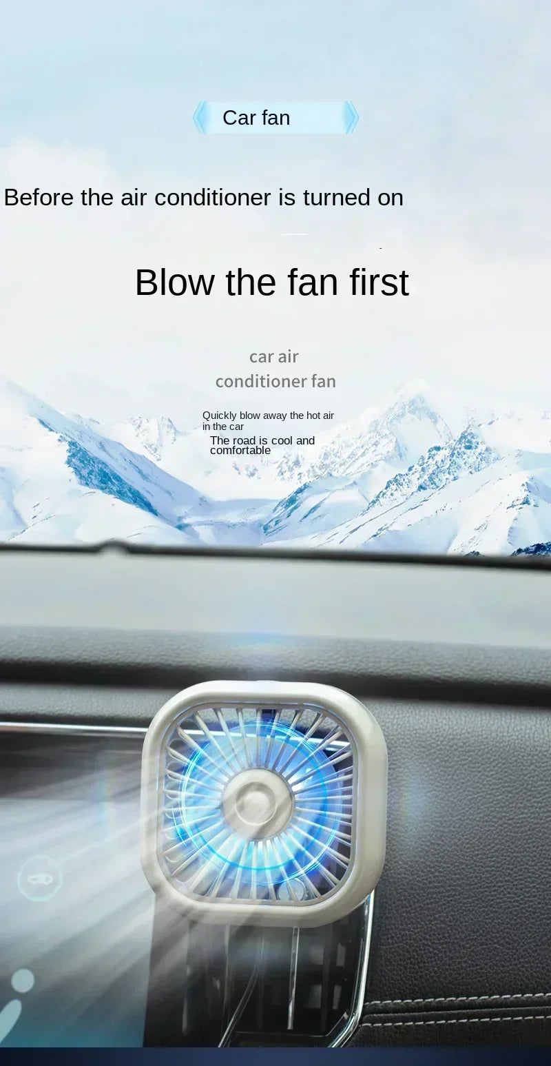 Portable Mini Car Vent Fan - High-Speed Cooling USB Fan - Energy-Efficient, Vibrant Colors, Easy Install