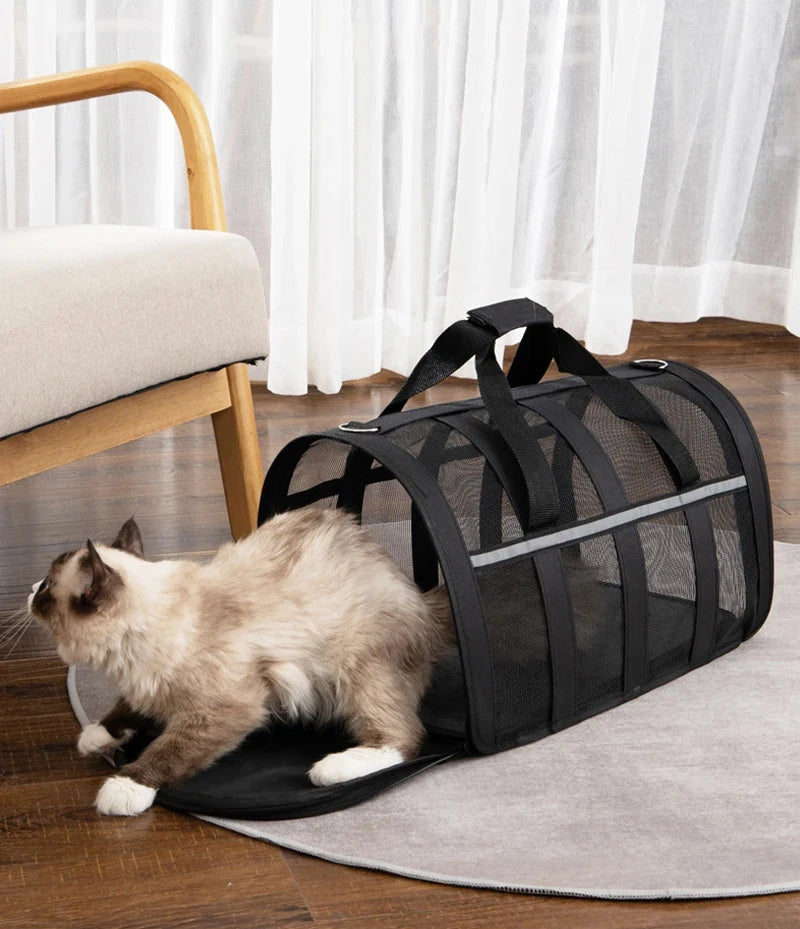 Dog Soft-sided Travel Carrier Portable Pet Dog Cat Airline Bags Travelling Carrying Bag Puppy Kitten Single Shoulder Bag