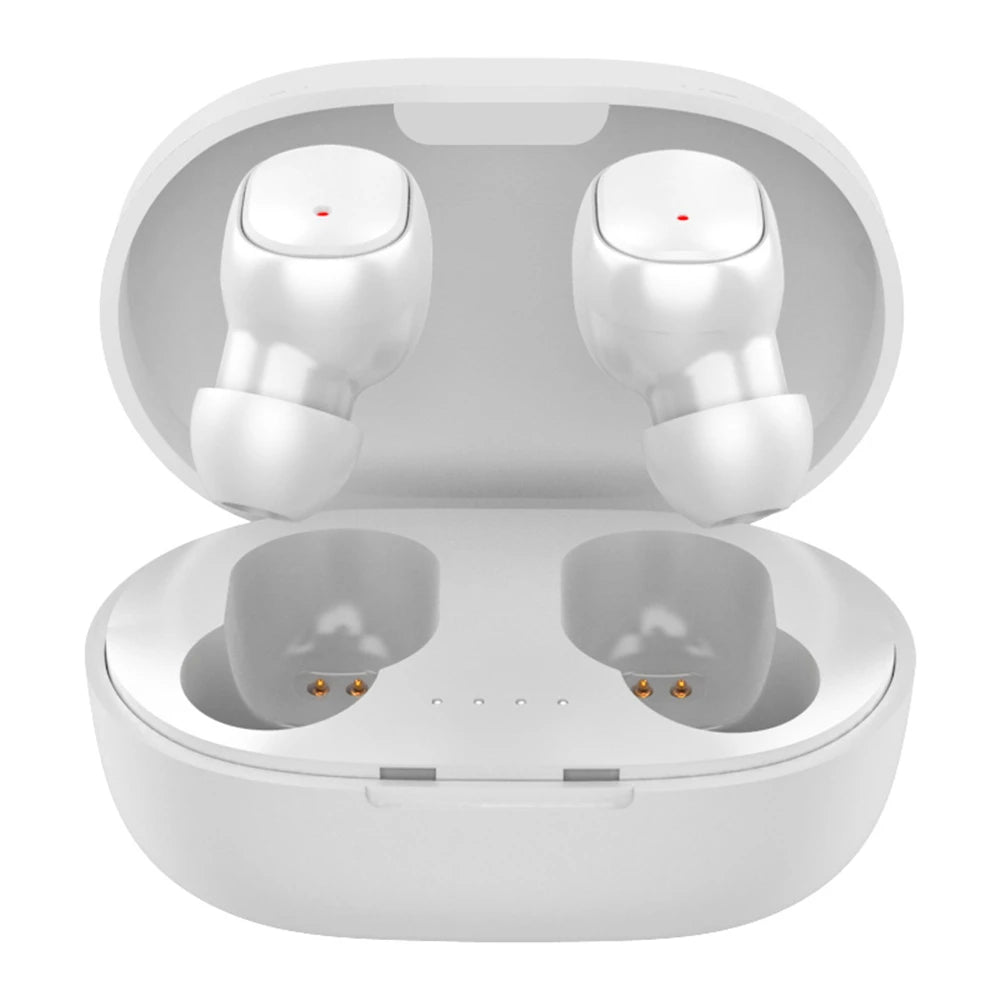 Fones de ouvido Bluetooth sem fio A6S - Fone de ouvido esportivo com controle por toque e som estéreo com display LED para Xiaomi Huawei