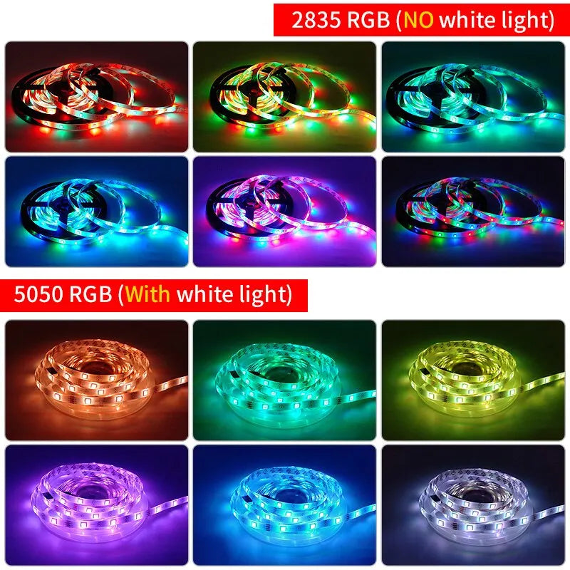 60LEDs/m USB LED Lights Strip Tape 2m 2835 24 Key IR Remote Control for Kitchen Closet Bedroom PC TV Backlight Home Lighting