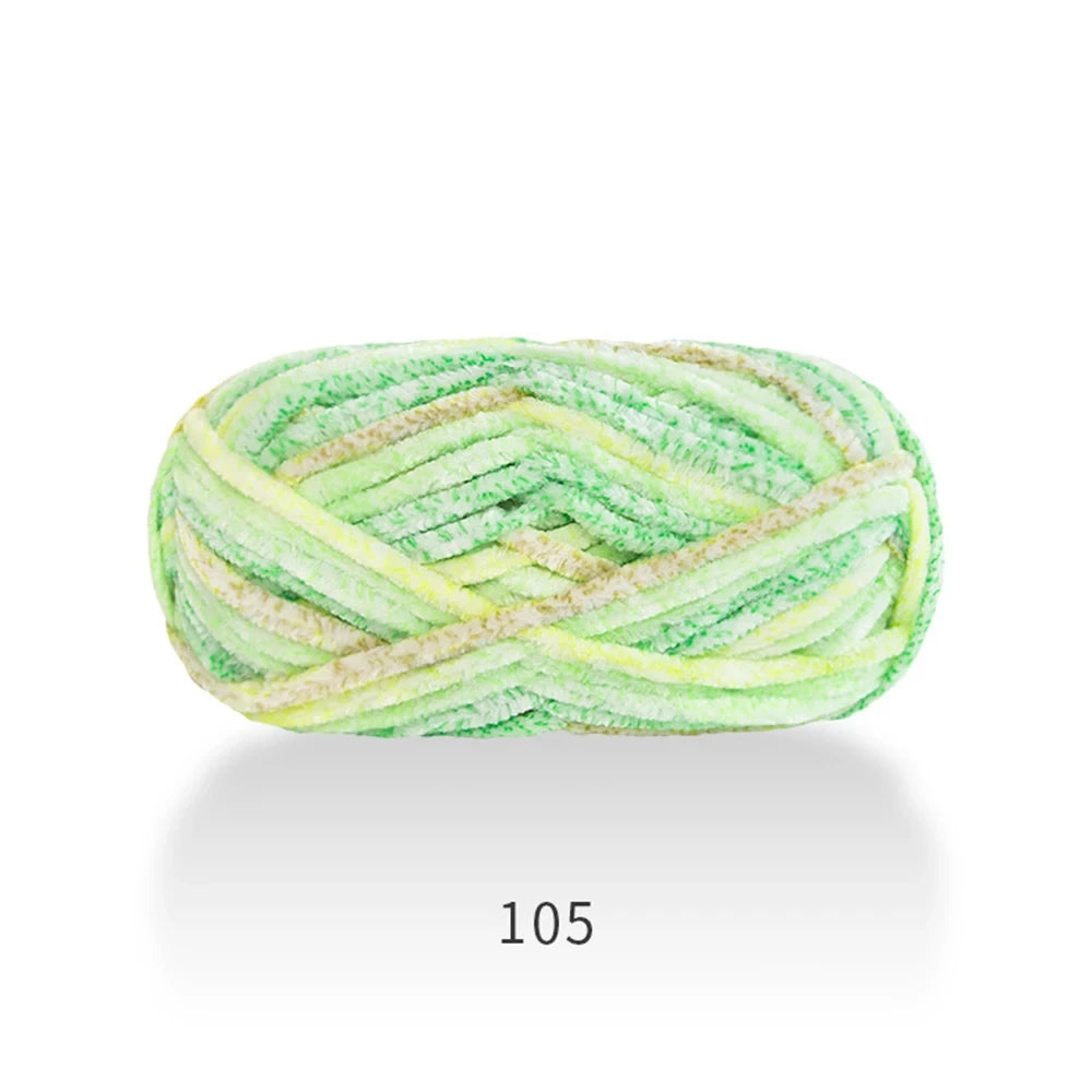 1Pc 80M Chenille Velvet Yarn Thick Knitted Crochet Velvet Super Soft Wool Soft Baby Blanket Suitable for DIY Hat Scarves