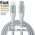 1PC 2PCS MFi Certified Fast Cable durable Nylon Braided Cord USB C to Lightning Cable Fast Charging Data for iPhone 14 13 12 11