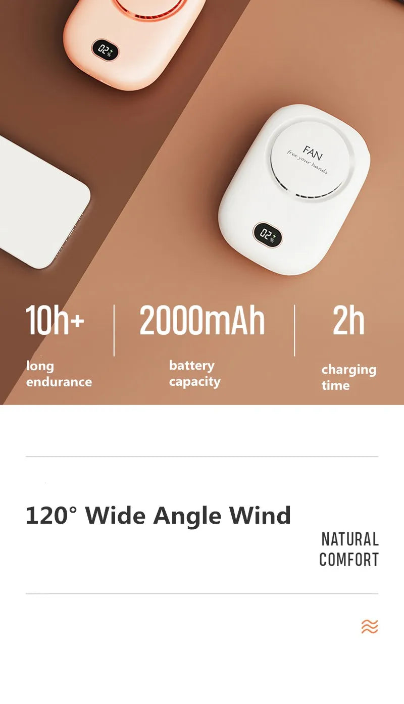 VGR New Mini Portable Fan Rechargeable Ventilador Bladeless Turbo Ultra Quiet Student Hand Held Fan for Outdoor Sports Travel