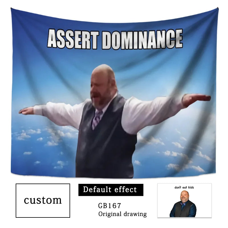New Bertram Eat Kids Tapestry Wall Hanging Funny Meme Tapestries Art Aesthetic Room Decoration Bedroom Sofa Blanket Home Decor
