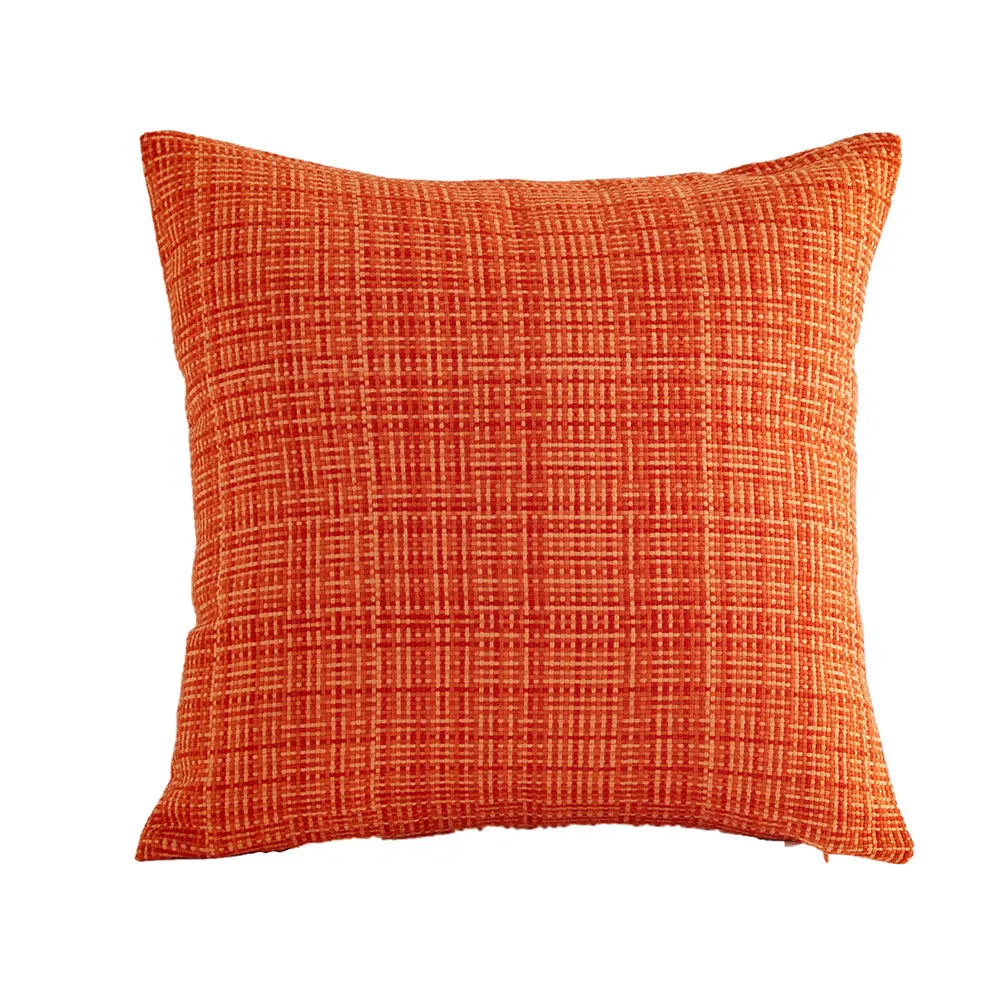 Orange Woven Cushion Cover Waterproof Outdoor Decorative Pillowcase Living Room Sofa Throw Pillow Cover Zipper Fundas De Cojines
