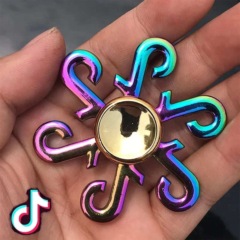 Creative EDC Fidget Spinner Metal Toy Rainbow Spiner R118 Hand Spinner Toys Adult Relieves Stress Children Raytheon Mushroom