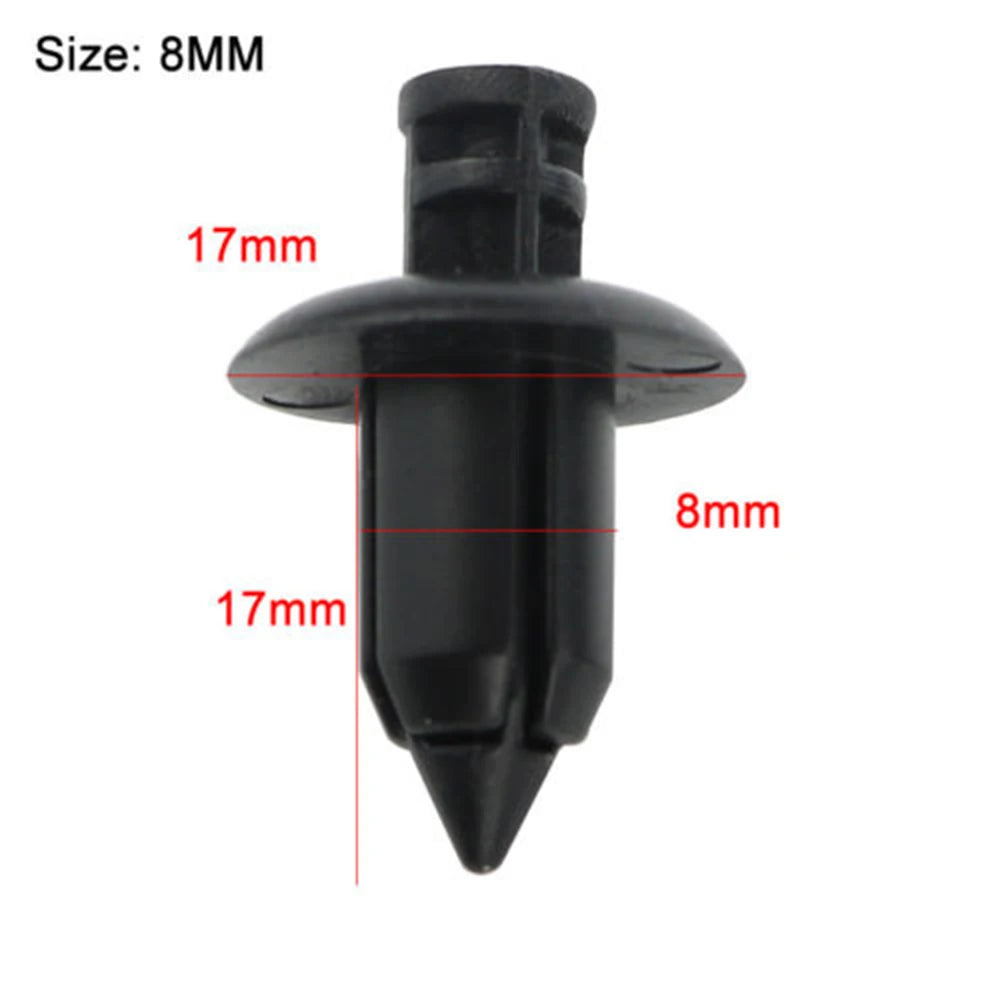 20pcs Universal Motorcycle Push Pin Rivets 6/7/8mm Plastic Fairing Clips Fastener Kit for Honda Yamaha Suzuki Kawasaki Repair