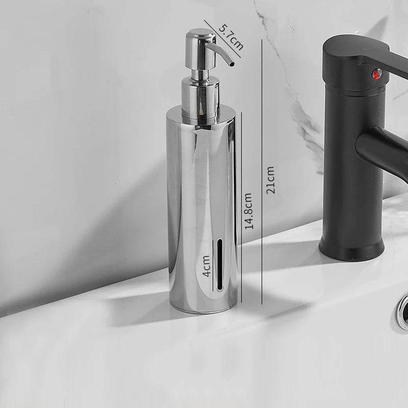 304 Stainless Steel Soap Dispenser Black Shower Shampoo Bottle Hotel Wall Hanging Press Hand Sanitizer Bottle