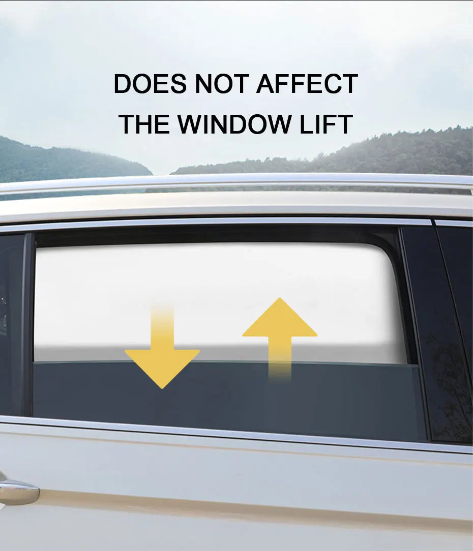 PECHAM Magnet Car Side Window Curtain Privacy Curtains for Car Sun Shade Summer Sunshades UV Reflection Front/Back Window
