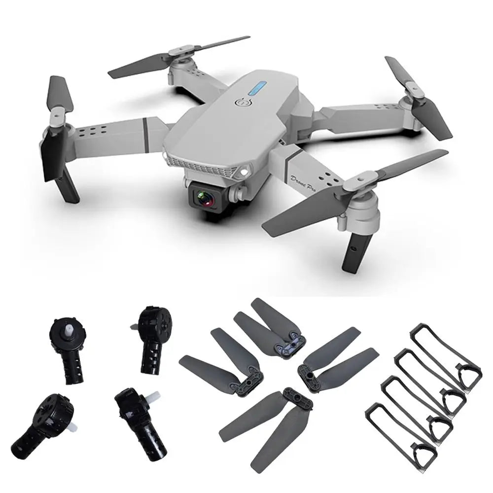 4 pçs novo rc drone hélice lâmina universal plástico crash guard capa rc quadcopter peças fácil instalar motor para e88 e88pro