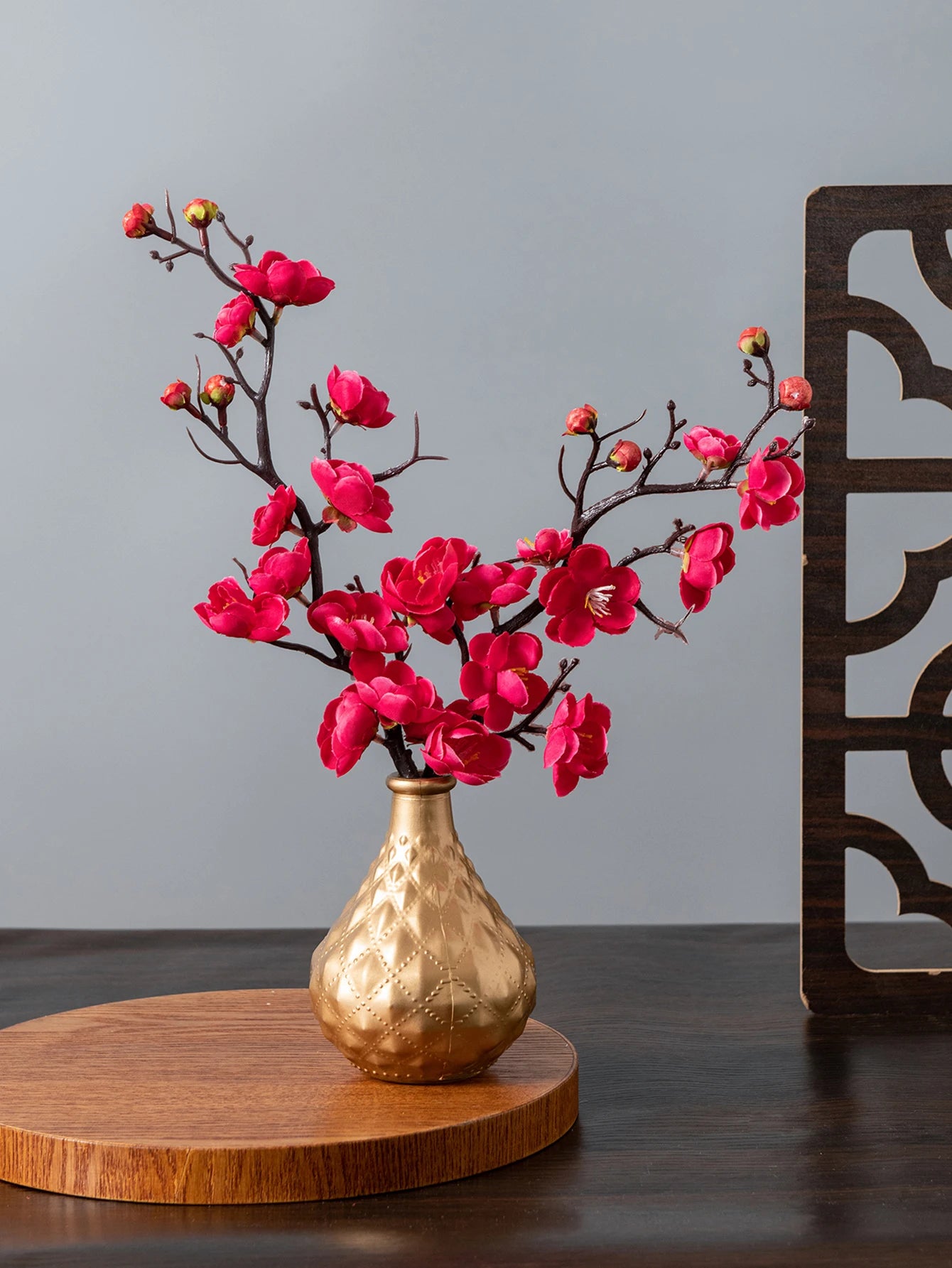Artificial Flowers Spring Plum Blossom Peach Branch Silk Flowers Home Wedding Party Decoration Festival Wreaths Diy Office Table