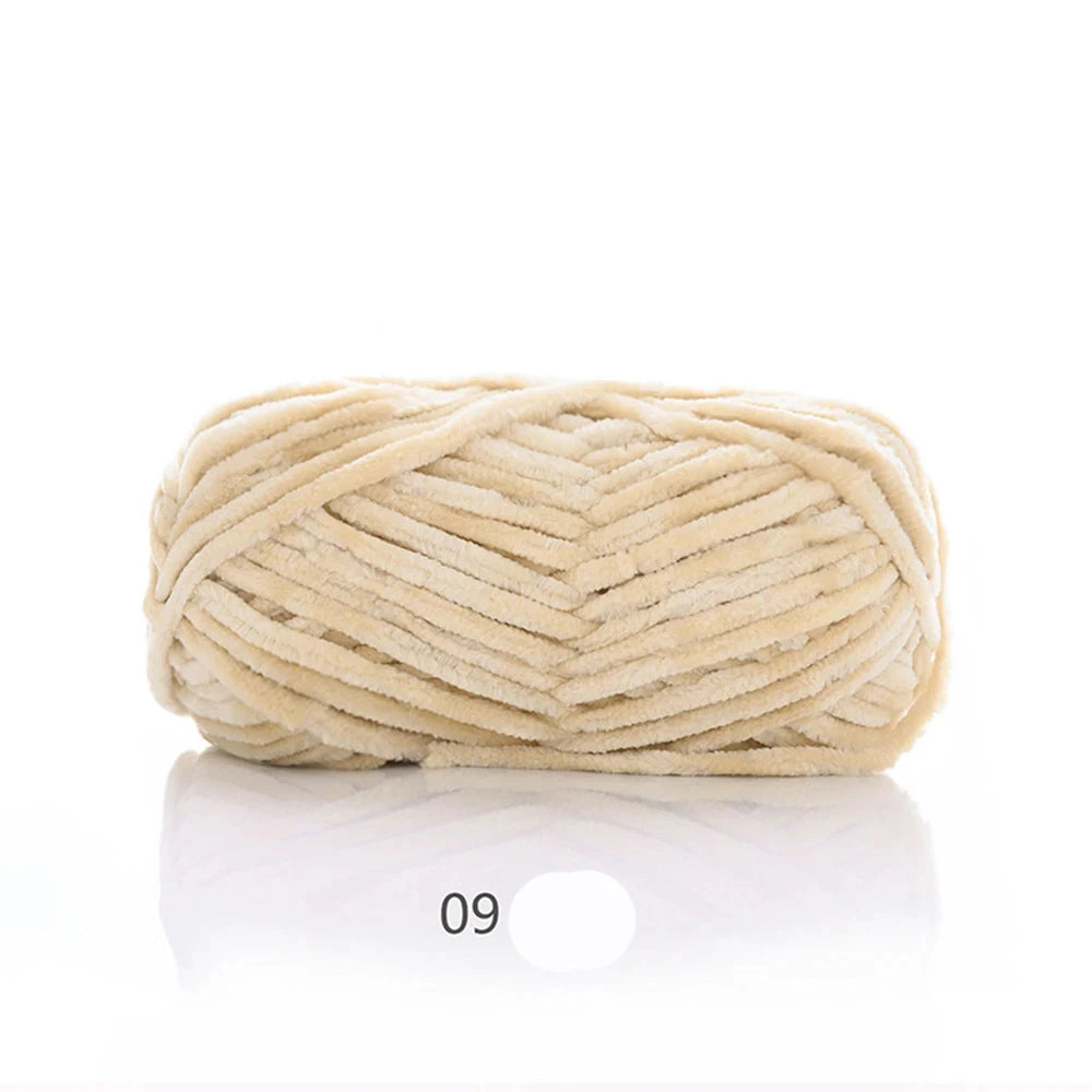 1Pc 80M Chenille Velvet Yarn Thick Knitted Crochet Velvet Super Soft Wool Soft Baby Blanket Suitable for DIY Hat Scarves