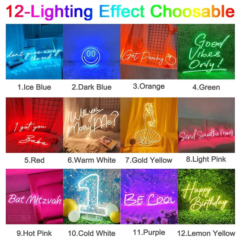 Custom Neon Led Sign Customized Kids Name USB Neon for Room Bedroom Wall Hanging Decor Birthday Party Personalised Neon Signs