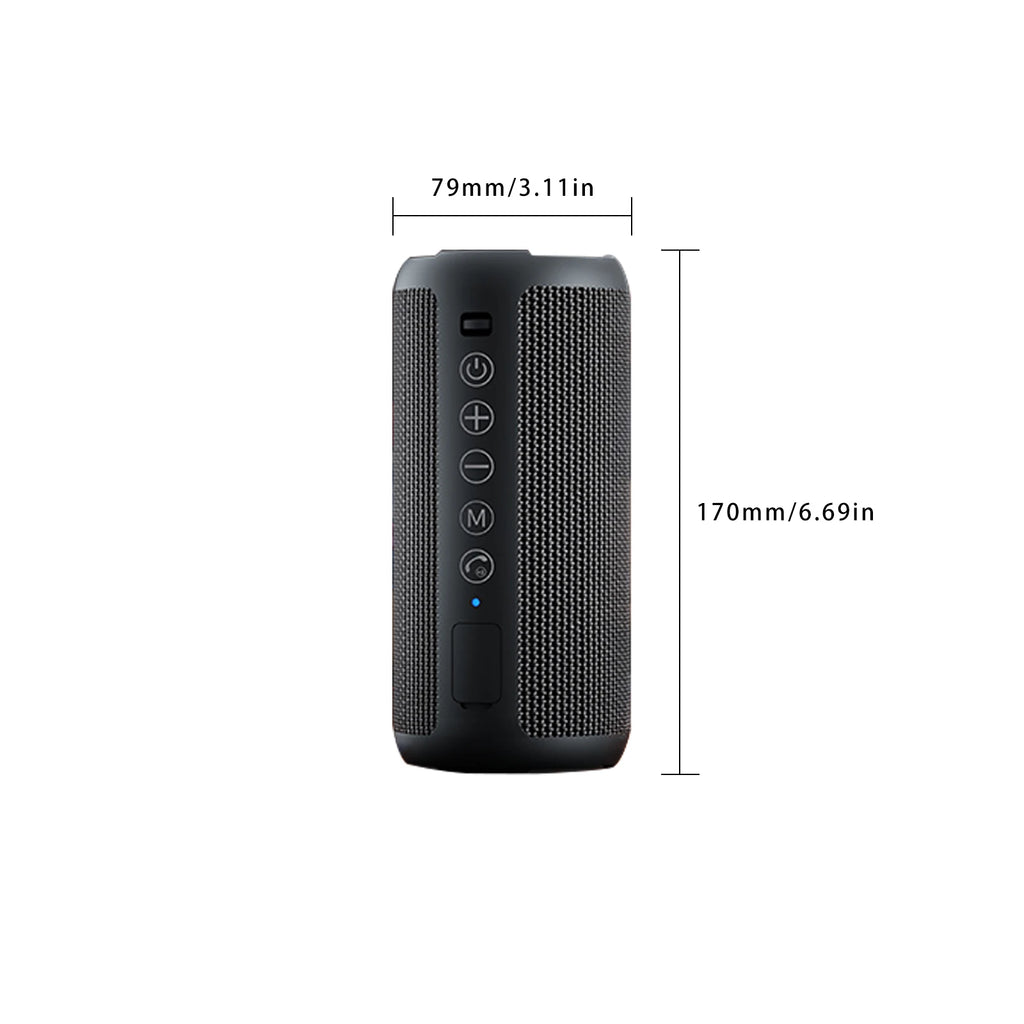 Ortizan Portable Wireless Speaker: IPX7 Waterproof, 24W Loud Sound, Deep Bass, LED Lights, Wireless Stereo Pairing