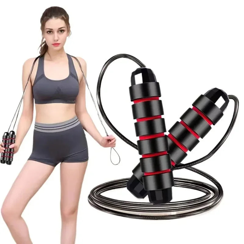 The New Jump Rope Steel Wire Skipping Exercise Adjustable Jumping Fitness Workout Training Home Sport Equipment Tangle-Free