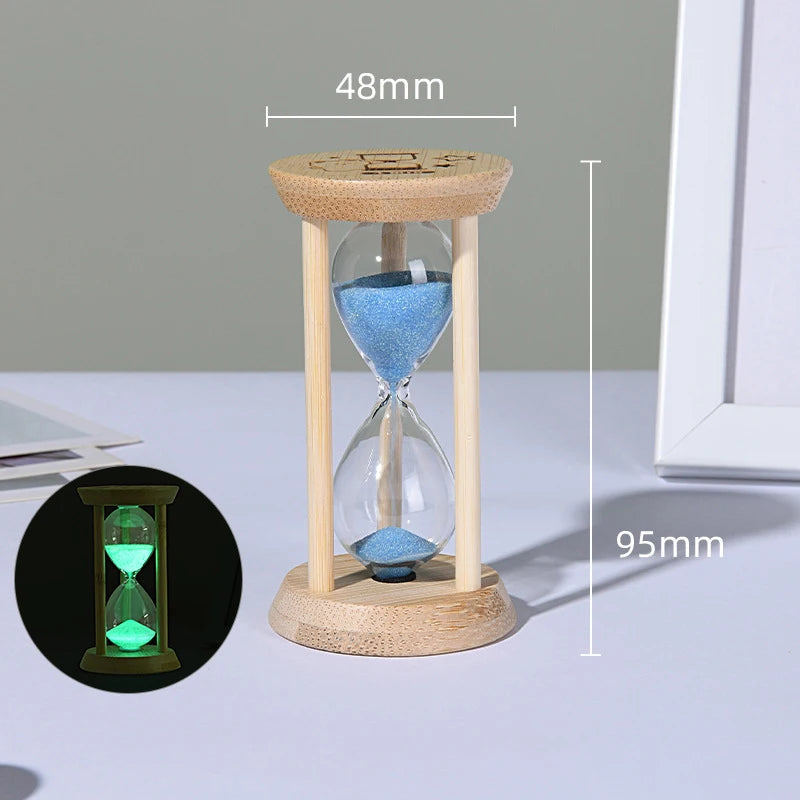 1/10 Minutes Wooden Hourglass Creative Timers Sandglass Sandy Clock Kitchen Tool Mini Desktop Decoratio Home Ornament Kids Gift