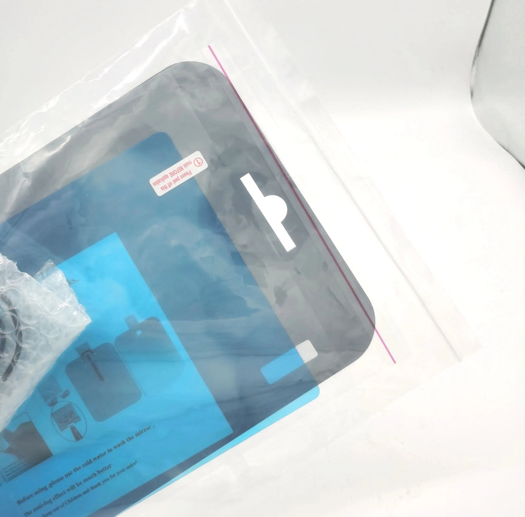 Acrylic Fogless Shower Mirror Anti-Fog Shaving Mirror with Razor Holder And Hooks Wall Hanging for Bathroom Travel Accessories