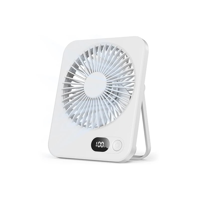 Portable Fan Rechargeable Desktop Fan 180° Rotatable Hanging Fan with Display screen Air Cooler for Outdoor Camping Ventilador