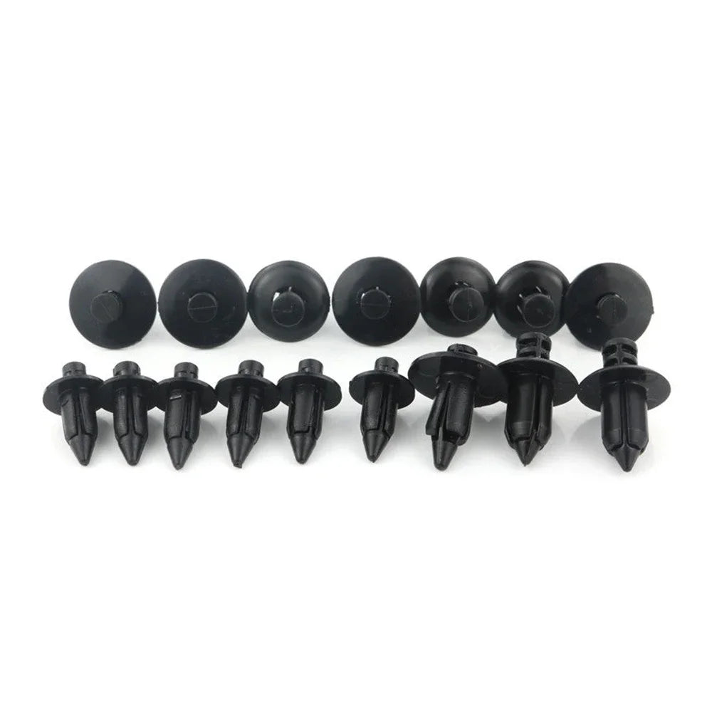 20pcs Universal Motorcycle Push Pin Rivets 6/7/8mm Plastic Fairing Clips Fastener Kit for Honda Yamaha Suzuki Kawasaki Repair