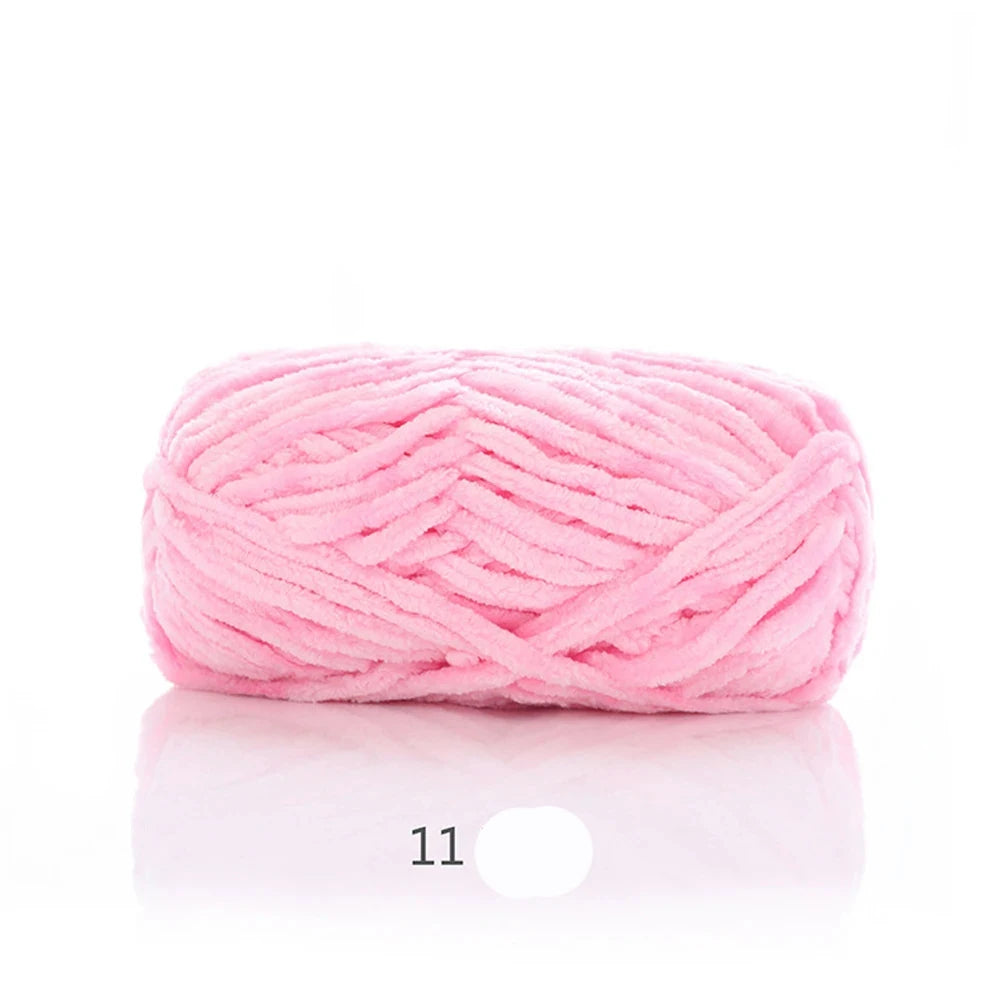 1Pc 80M Chenille Velvet Yarn Thick Knitted Crochet Velvet Super Soft Wool Soft Baby Blanket Suitable for DIY Hat Scarves