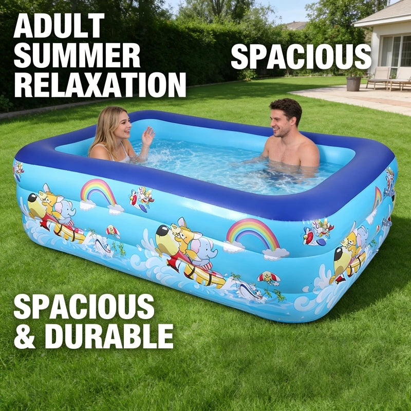 1PC Summer Inflatable Swimming Pool, Large Framed Pools, Garden Bath Bathtub Outdoor Indoor Water Game Party