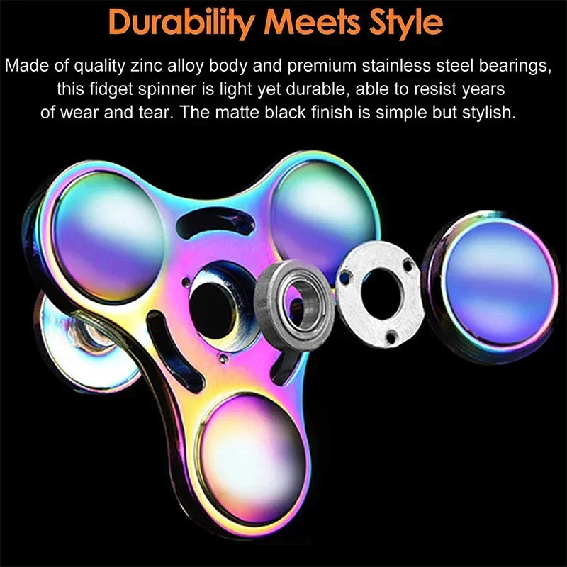 Creative EDC Fidget Spinner Metal Toy Rainbow Spiner R118 Hand Spinner Toys Adult Relieves Stress Children Raytheon Mushroom