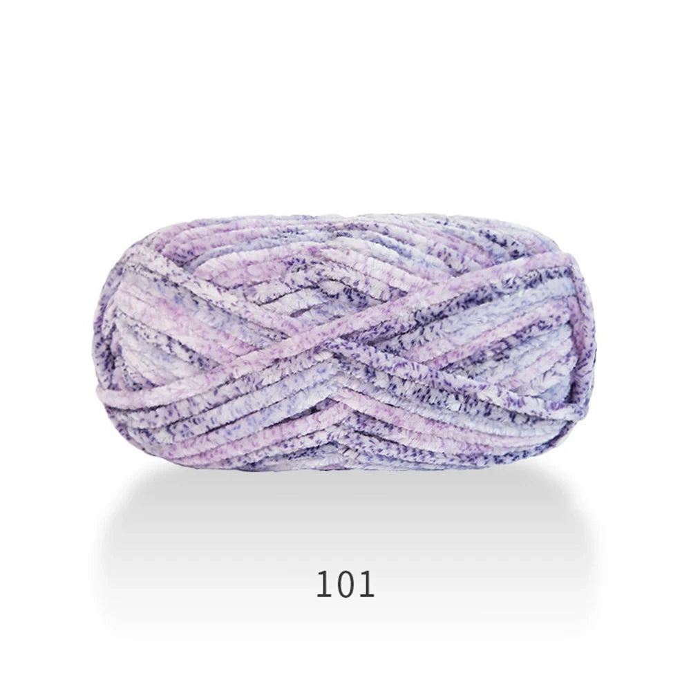 1Pc 80M Chenille Velvet Yarn Thick Knitted Crochet Velvet Super Soft Wool Soft Baby Blanket Suitable for DIY Hat Scarves