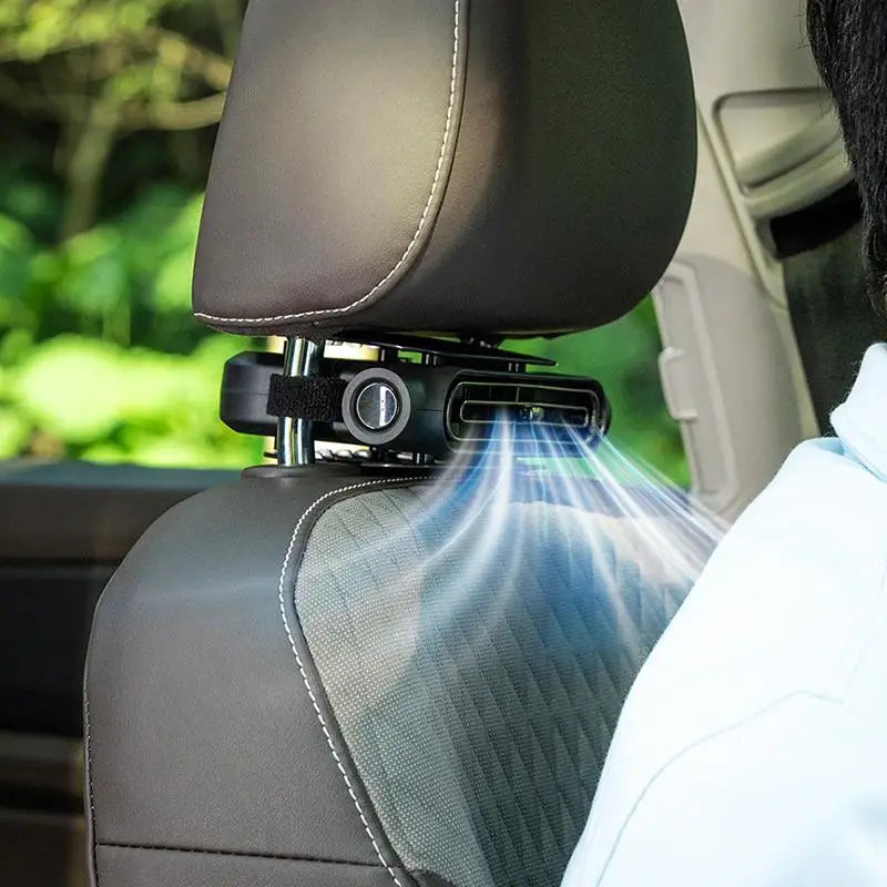 Portable Car Fan - USB Cooling Vehicle Accessory, Quiet Compact SUV Seat Fan, Adjustable Airflow Design, Efficient Proced