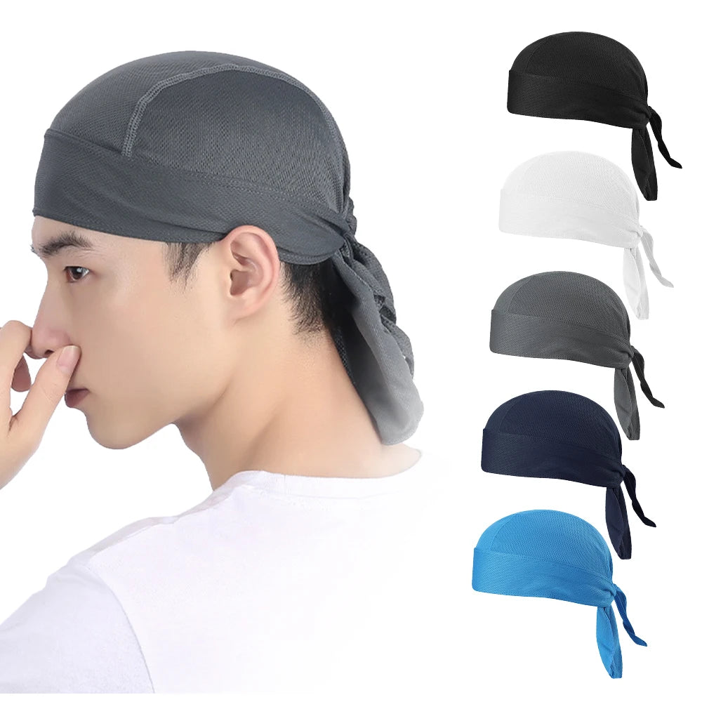 Bicycle Sweat-wicking Cap UV Protection Face Mask Sun-Protective Neck Gaiter Cycling Headscarf Headband Quick-dry Pirate Hat